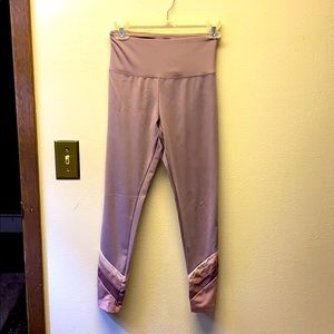 Blush and purple leggings